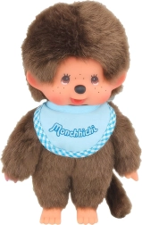 Monchhichi garçon avec bavoir bleu clair 20 cm