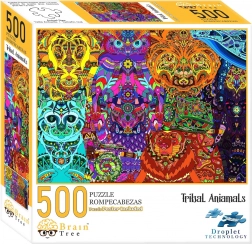Puzzle Stammes-Tiere 500 Teile Brain Tree