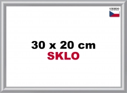 Plastic frame 30x20cm zilver