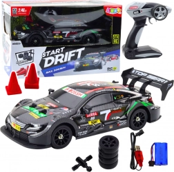 RC-raceauto op afstandsbediening zwart carbon 30 km/u 1:16