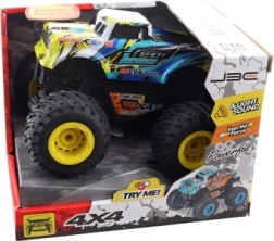 battery-powered jeep with big wheels and sounds