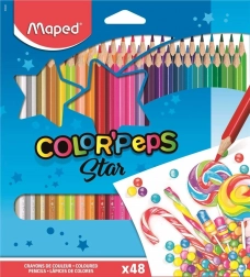 Triangular Colored Pencils MAPED Color'Peps, set of 48 colors