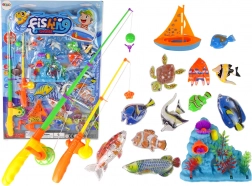 Ensemble de jeux de pêche pratiques 11 pcs. Accessoires pour poissons Bateau