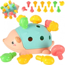 Sensorische egel Montessori met uitneembare pinnetjes – blauw