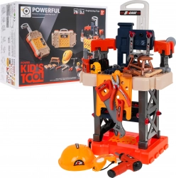 Kinderwerkplaats 3-in-1 met koffer en accu-boormachine, 78 stuks