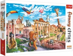 Puzzel Trefl Funny Cities – het wilde Rome, 1000 stukjes (68 × 48 cm)