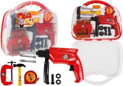 Gereedschapsset voor kinderen in koffer met boor en schroeven