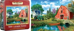 Puzzel in blikken doos Rode schuur 1000 stukjes EUROGRAPHICS