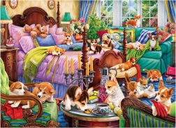 Puzzles Dogs in Bed 1000 pieces
