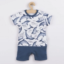 Zomerse katoenen babyromper Nicol Dolphin