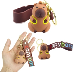 Capybara Pendant with Yellow Backpack