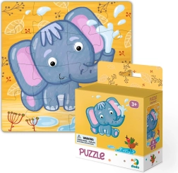 Puzzel met olifantje 16 stukjes