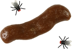 Kunstmatige drol met vliegen – realistische grap-rekwisiet