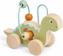 Diplodocus op wieltjes met kralenlabyrint