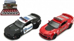 Kinsmart Chevrolet Camaro – voiture de police et de pompiers à rétrofriction, 12 cm