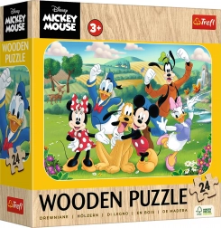 Houten puzzel MICKEY EN VRIENDEN 24 stukjes