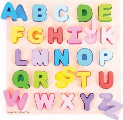 Grande alphabet en bois pour enfants Bigjigs