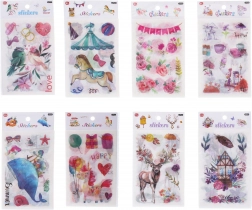 papieren stickers mix van motieven 18,5 × 10 cm, 6 vellen