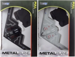 Metalen vliegtuig op batterijen met terugtrekmotor