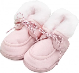 Winterse baby slofjes New Baby roze 3–6 maanden