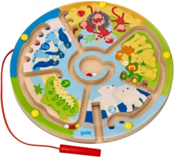 GOKI houten magnetische doolhof Zoo