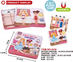 Metalen magnetische set voor kleine stylist 2-in-1