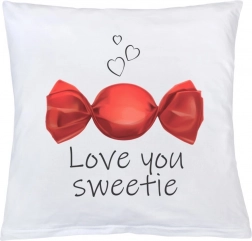 Kussen met print New Baby Love You Sweetie 40 × 40 cm