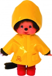 Monchhichi garçon en imperméable jaune 20 cm