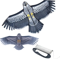 Vlieger in de vorm van een adelaar 150 × 70 cm met spoel en 100 m lijn