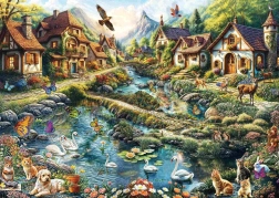 Puzzle Village at the Forest Edge 1000 Pieces SCHMIDT