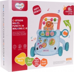 Multifunctionele loopwagen en loopauto voor kinderen met accessoires – blauw