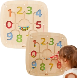 Wooden wall-mounted magnetic counting board VIGA
