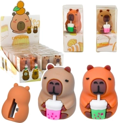 Capybara Sharpener with Cup, for School and Office, Brown