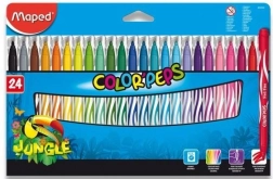 Uitwasbare viltstiften MAPED Color'Peps Jungle, 24 stuks