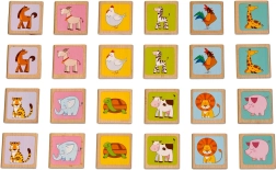 Lucy & Leo wooden memory game Animals (24 cards)