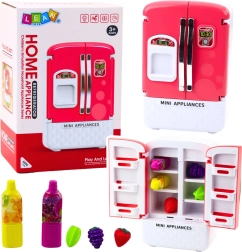 Kinder speelgoedkoelkast Roze met fruit en sappen