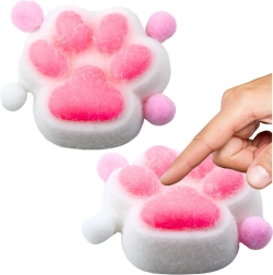 Antistress squishy knijpspeeltje kattenpoot wit