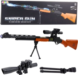 Kinder-Scharfschützengewehr mit Effekten, Zielfernrohr und Stativ