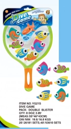 Duikende vissen met schepnet