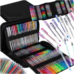 Colored gel pen set in case 100 pcs + 100 refills