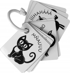 High-contrast black-and-white cards for babies