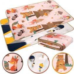 Dubbelzijdige EPE-schuim speel- en leermat 150 × 180 cm bergen en dieren