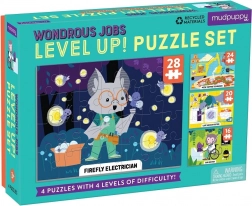 Mudpuppy Level Up! Wonderlijke beroepen – kinderpuzzel 4-in-1