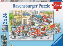 RAVENSBURGER Puzzel Helden in actie 2x24 stukjes