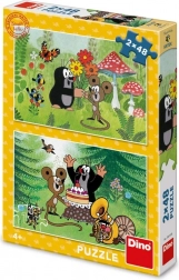 Dino puzzel Molletje – Feest 2×48 stukjes