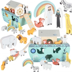 houten vormsorter noach’s ark lulilo, boot met diertjes