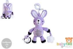 plush hanging bunny with rattle and teethers 30 cm BABY TED