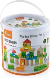 Houten bouwblokken Zoo, 50 stuks