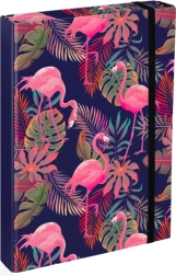 Mappen voor schoolschriftjes A4 Jumbo met flamingo-motief BAAGL