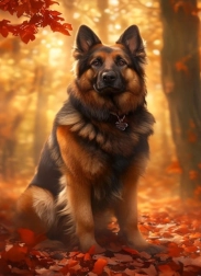 Diamond painting Duitse herder 30 × 40 cm